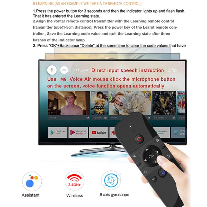 Smart Home Keyboard - M8 에어 마우스 음성 리모컨 휴대용