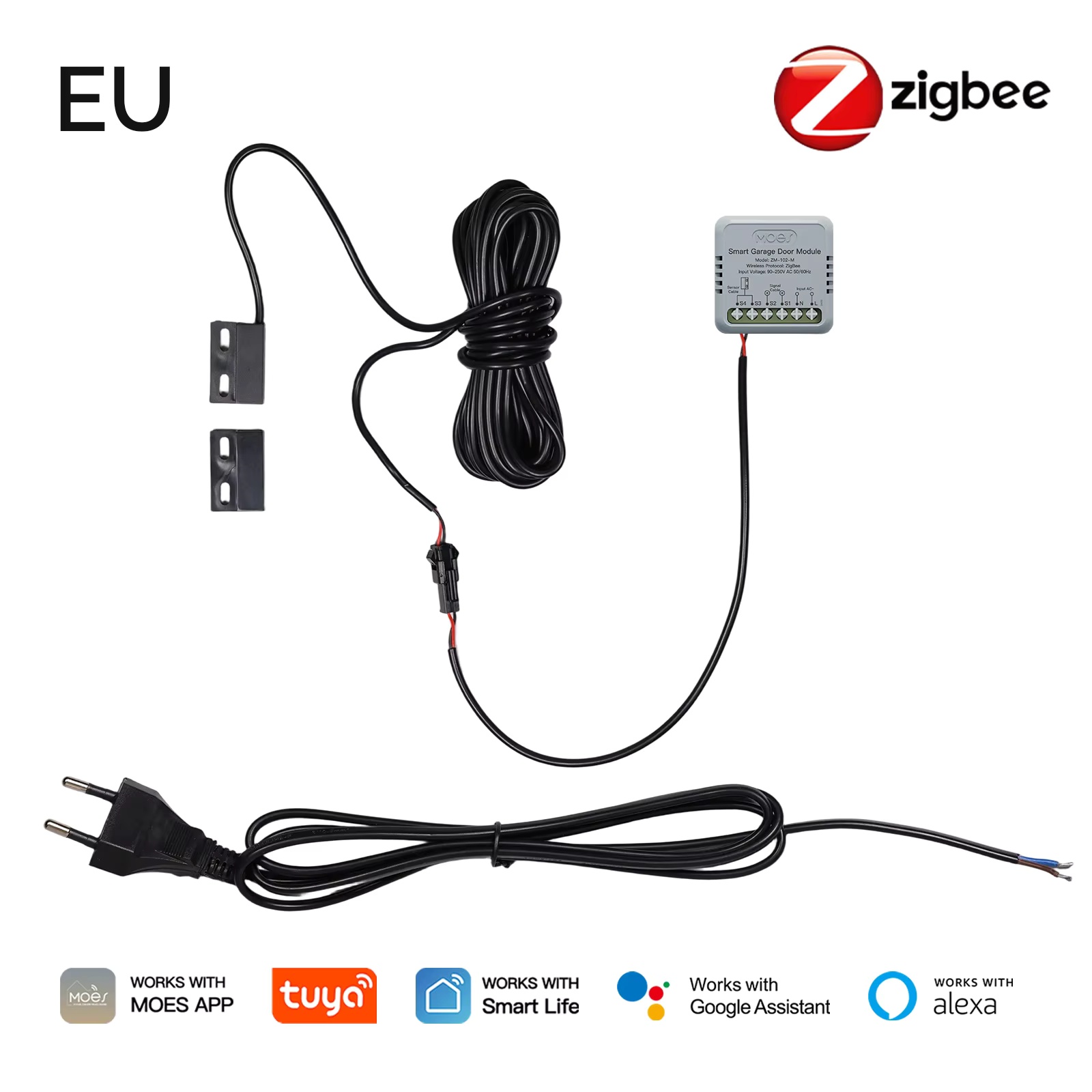 Smart Home Assistant - MOES Zigbee 차고 문 컨트롤러 모듈은