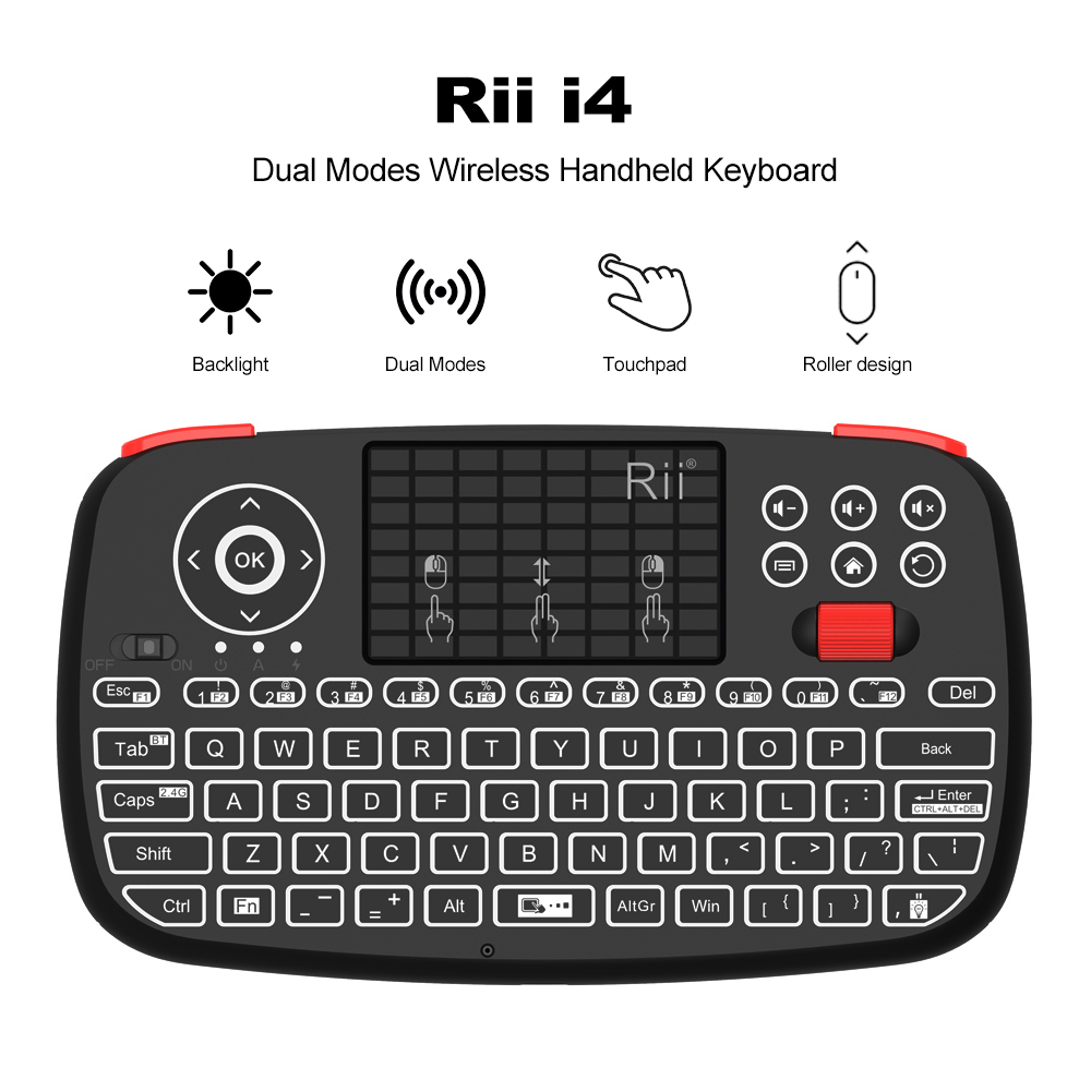 Smart Home Keyboard - Rii I4 미니 BT 무선 키보드