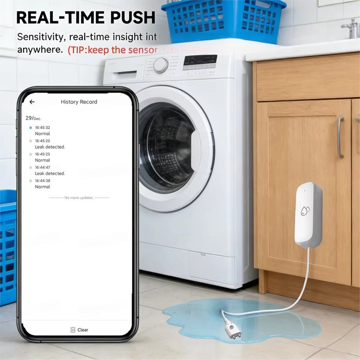 Smart Home Life - 호환 가능한 ZigBee 누수 센서 알람