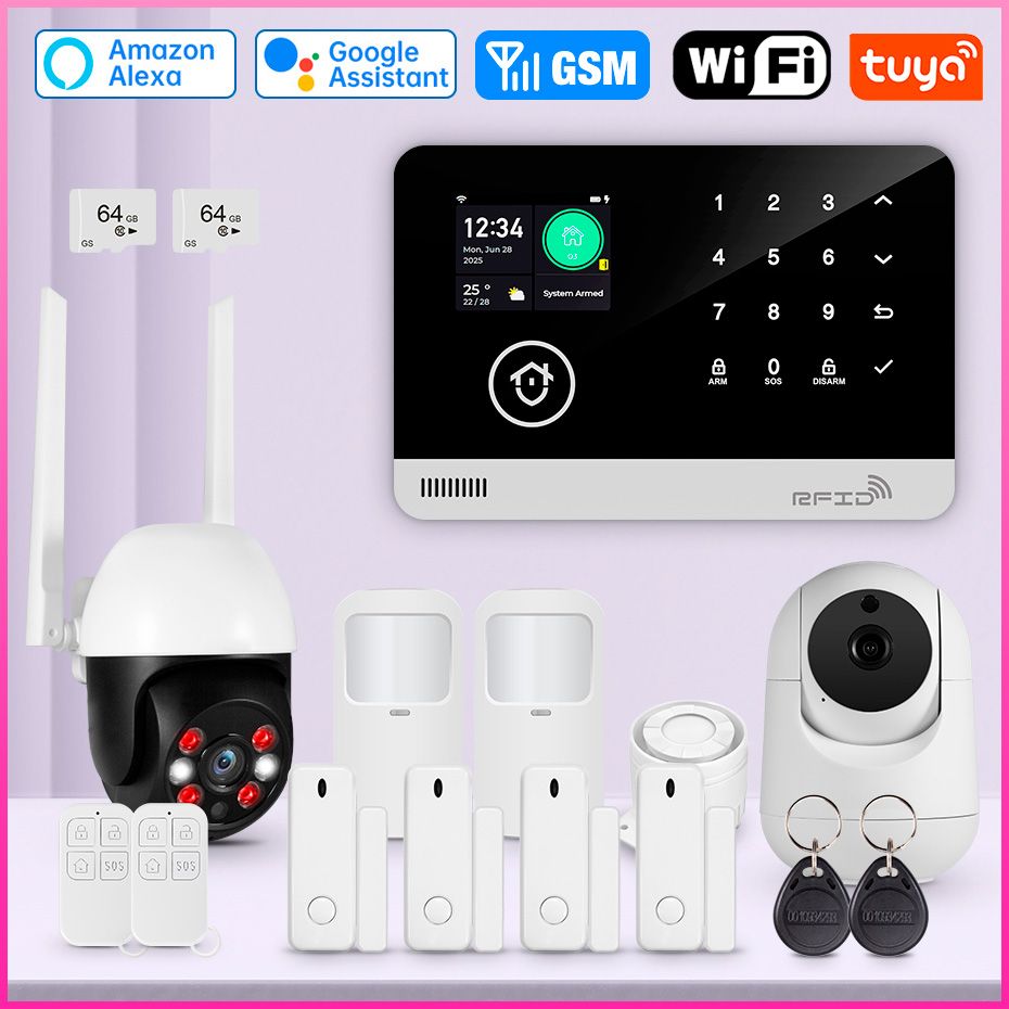 가정용 Tuya WIFI GSM 보안 경보 호스트 도난 - Smart Home Keyboard 리뷰 및 가격