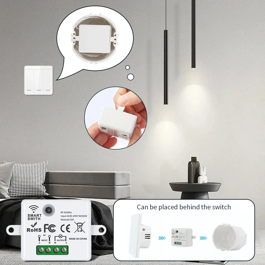 RF 433MHz 무선 원격 제어 스위치 스마트 홈 1 - Smart Home Life 리뷰 및 가격