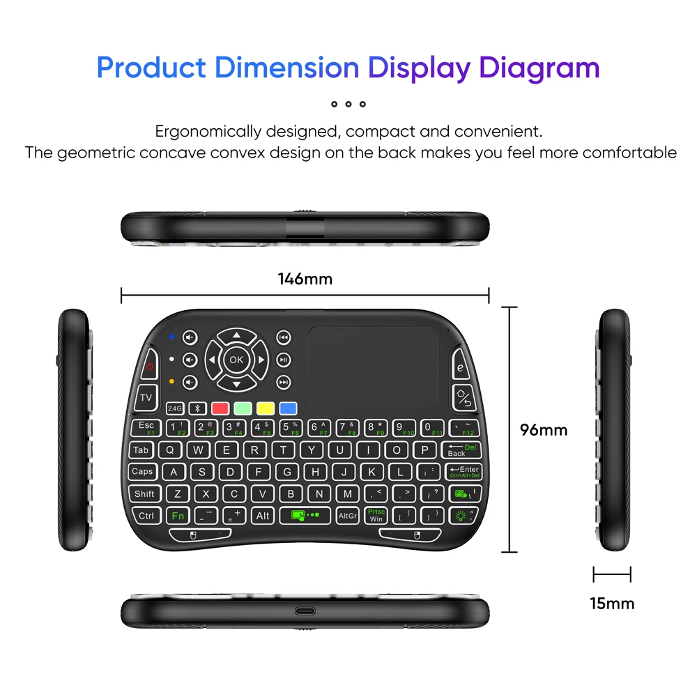 미니 키보드 자이로스코프 듀얼 모드 2.4G BT5.0 - Smart Home Keyboard 리뷰 및 가격