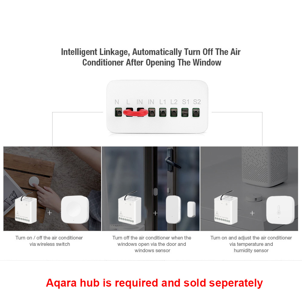 오리지널 Aqara 스마트 양방향 제어 모듈 릴레이 스 - Smart Home Xiaomi App 리뷰 및 가격