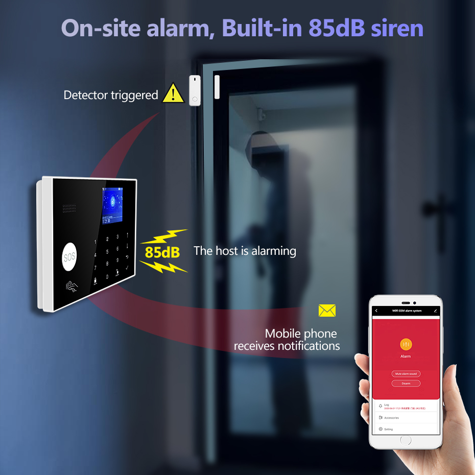 KERUI WiFi+4G 가정용 경보기 온도/습도 표시 - Smart Home Keyboard 리뷰 및 가격