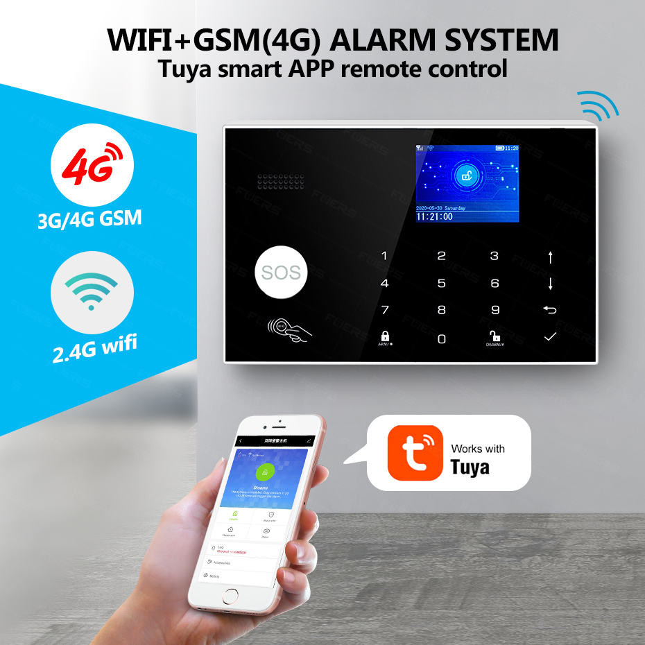 KERUI WiFi+4G 가정용 경보기 온도/습도 표시 - Smart Home Keyboard 리뷰 및 가격