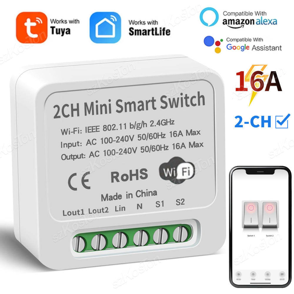 16A Tuya WiFi 스마트 스위치 모듈 스마트 홈 - Smart Home Lighting Control 리뷰 및 가격