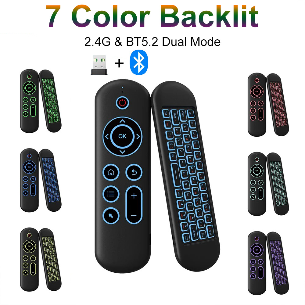 원격 제어 에어 마우스 음성 자이로 스코프 7 색 백라 - Smart Home Keyboard 리뷰 및 가격