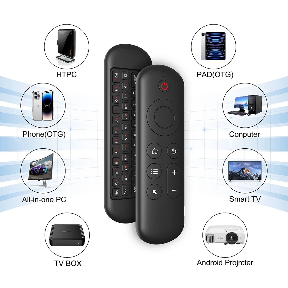 원격 제어 에어 마우스 음성 자이로 스코프 7 색 백라 - Smart Home Keyboard 리뷰 및 가격