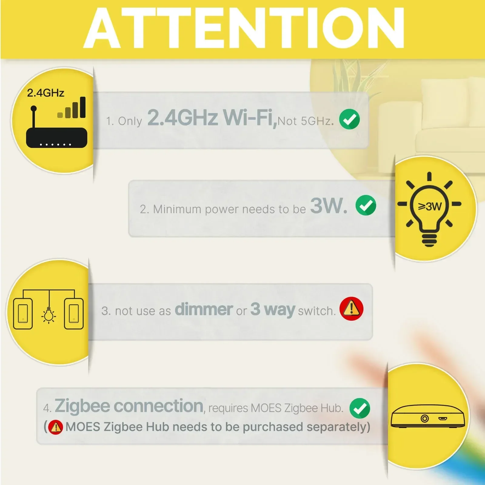 MOES 투야 지그비 미국형 스마트 라이트 스위치 푸시 - Smart Home Lighting Control 리뷰 및 가격