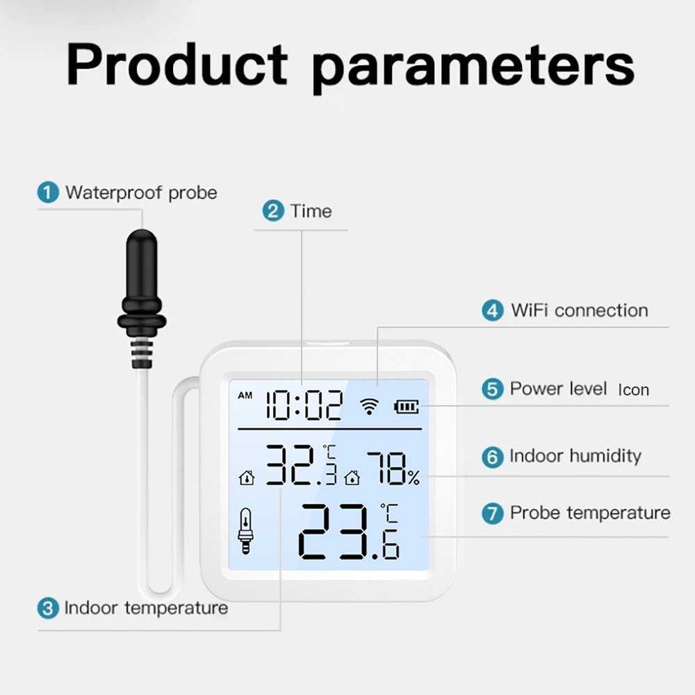 외부 프로브가 있는 WiFi 습도 온도 센서, 실내/실 - Smart Home Life 리뷰 및 가격