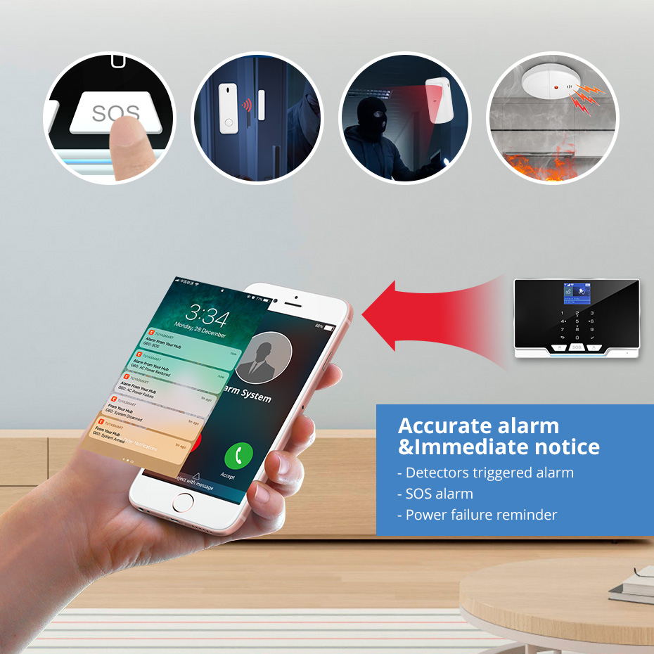 KERUI G20 WIFI GSM 알람 패널 (모션 센 - Smart Home Keyboard 리뷰 및 가격