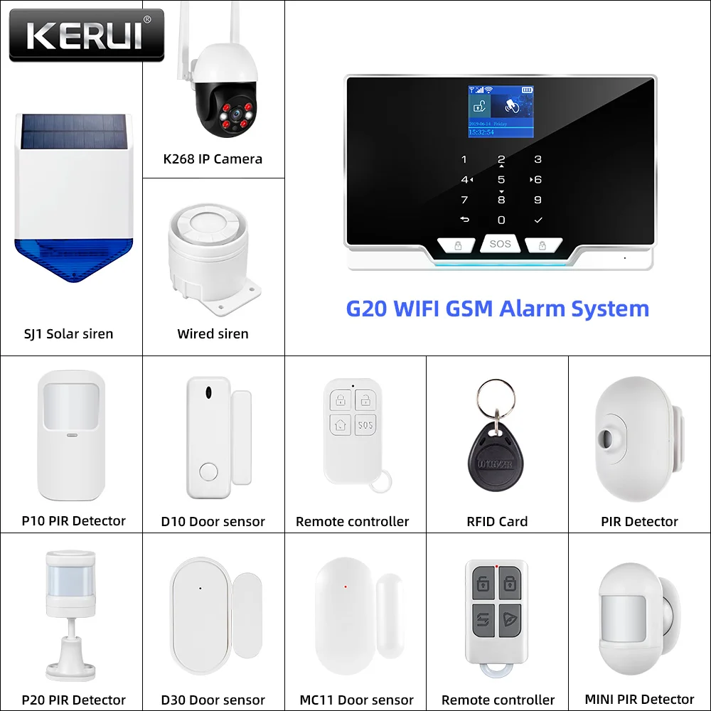 KERUI G20 WIFI GSM 알람 패널 (모션 센 - Smart Home Keyboard 리뷰 및 가격